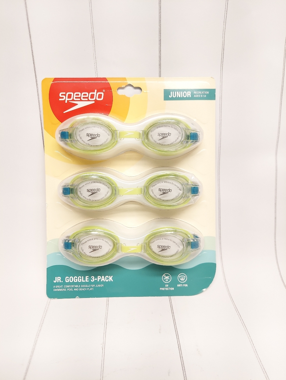 Speedo Junior Goggle 3 Pack UV Protection Anti Fog NIP